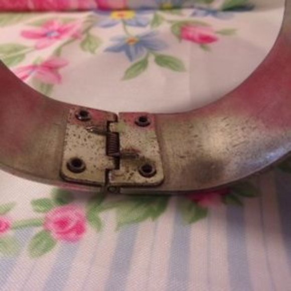 "Vtg Aluminum Hinged Clamp Style Bracelet " - Picture 3 of 8